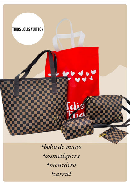 BOLSO DE MANO CUADRICULADO PARA DAMA - LOUIS VUITTON