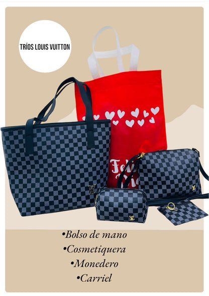 BOLSO DE MANO CUADRICULADO PARA DAMA - LOUIS VUITTON